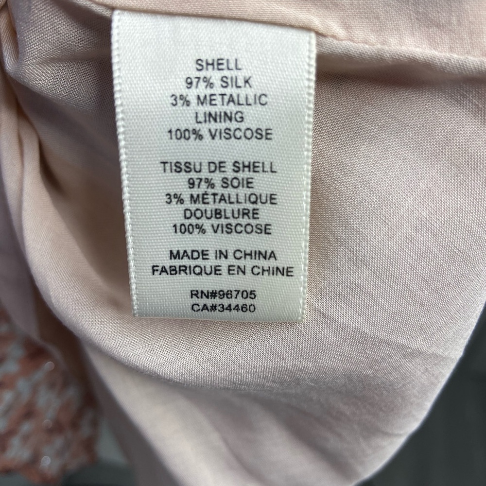 REBECCA TAYLOR Pink Ruffle Floral Mini Boho Dress Size 4 - Picture 9 of 10
